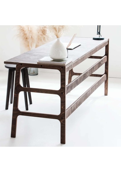 Rustico Ahşap Çalışma Masası 180X50 Ceviz Renk CPT4630-180