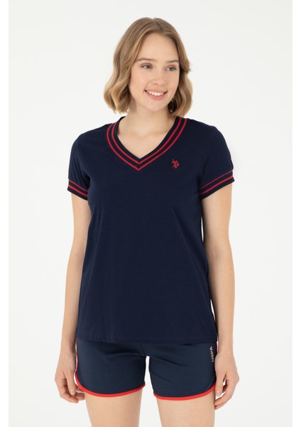 Kadın Lacivert Tişört 50285848-VR033