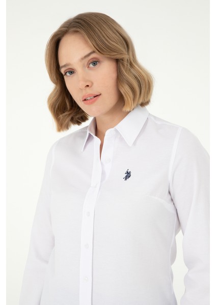 U.S. Polo Assn. Kadın Beyaz Gömlek Basic 50297002-VR013