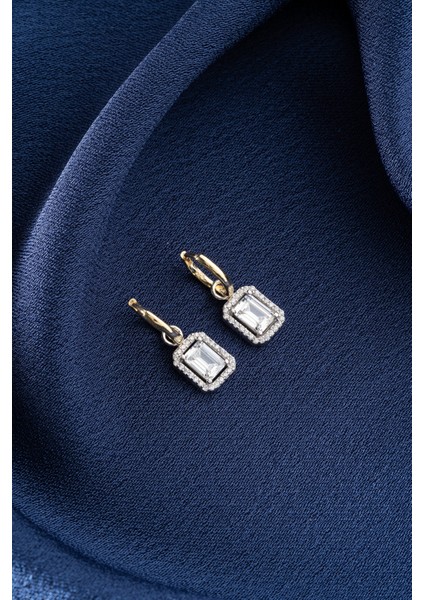 925 Ayar Gümüş Baget Taşlı Küpe fırsatları