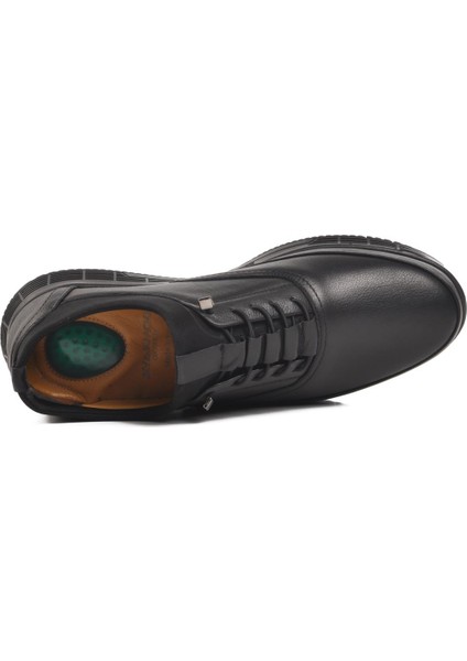 008 Siyah Jel Taban Hakiki Deri Erkek Günlük Ayakkabı fırsatları