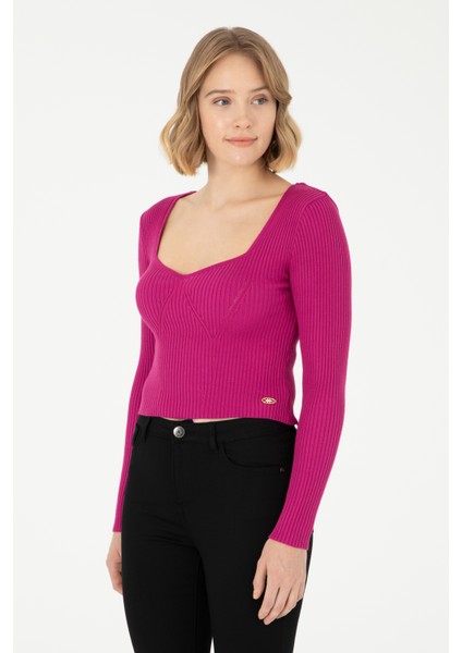 Kadın Fuşya Kazak /Triko 50293163-VR023