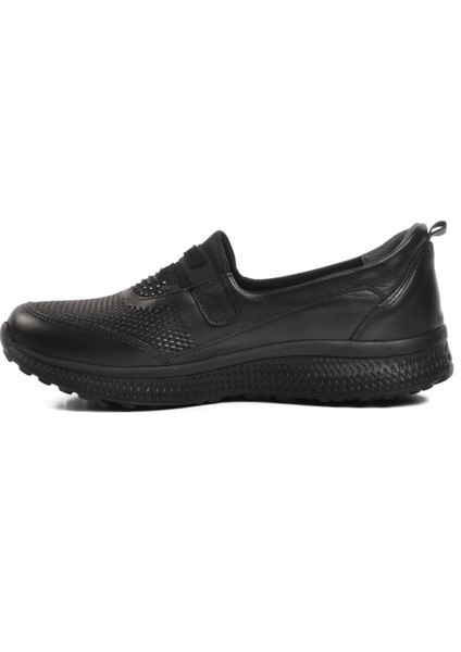 017-C Siyah Hakiki Deri Kadın Günlük Ayakkabı modelleri