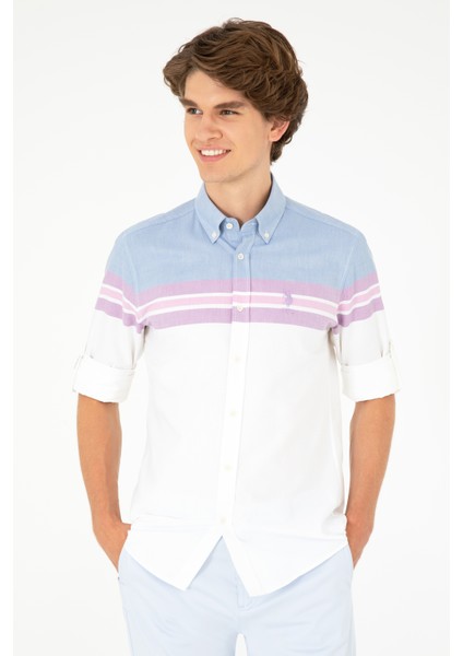 Erkek Koyu Mavi Gömlek Desenli 50283802-VR032 modelleri