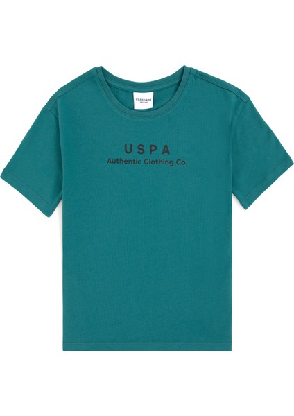 U.S. Polo Assn. 50295983-VR101 Erkek Çocuk Koyu Yeşil Basic T-Shirt