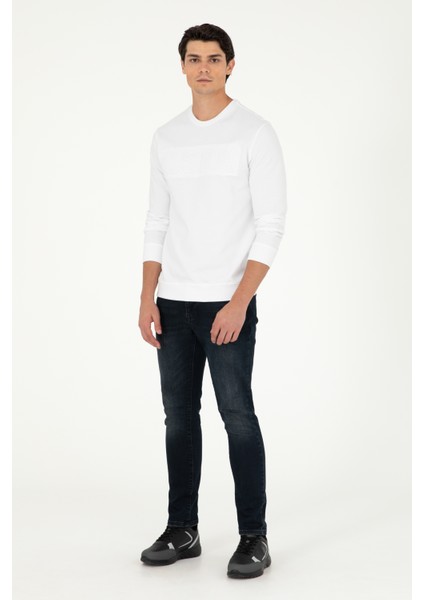 Erkek Beyaz Sweatshirt 50289058-VR013 fırsatları