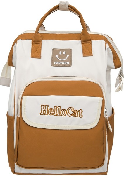 Sırt Çantası Kadın Ins Moda Kişilik Kontrast Renk Öğrenci Okul Çantası Rahat Kampüs Sırt Çantası (Yurt Dışından)