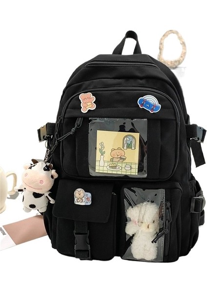 Ins Tarzı Büyük Kapasiteli Lise Öğrencisi Sırt Çantası Okul Çantası Sırt Çantası (Yurt Dışından)