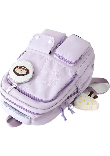 Ins Tarzı Okul Çantası Kız Sırt Çantası Büyük Kapasiteli Kontrast Renkli Çok Yönlü Sırt Çantası (Yurt Dışından) fırsatları