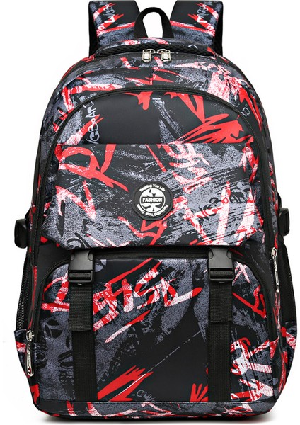 Sırt Çantası Öğrenci Okul Çantası Moda Kamuflaj Seyahat Büyük Kapasiteli Bilgisayar Sırt Çantası (Yurt Dışından)