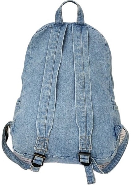 Denim Basit Okul Çantası Gündelik Seyahat Sırt Çantası (Yurt Dışından)