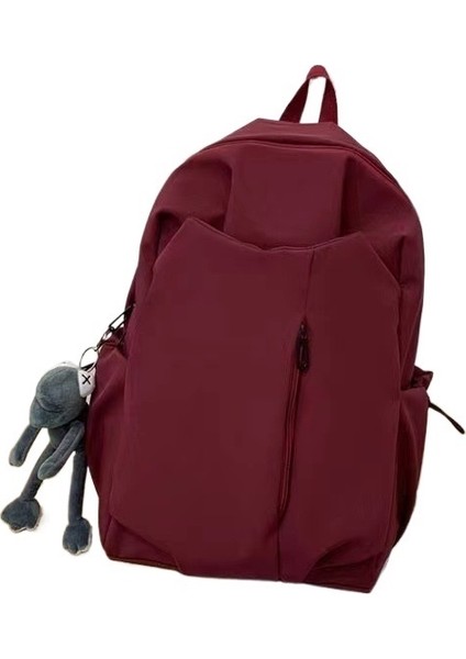 Okul Çantası Öğrenci Ins Basit Büyük Kapasiteli Sırt Çantası Sırt Çantası (Yurt Dışından)