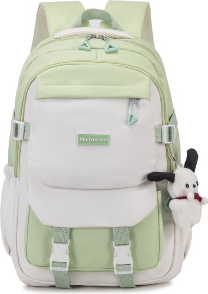 Lisede Okul Çantası Kızlar Çok Yönlü Kontrast Renkli Sırt Çantası Üniversite Öğrencisi Sırt Çantası (Yurt Dışından)