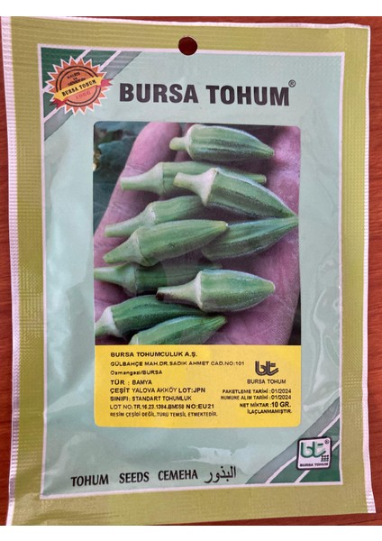 Yalova Akköy Bamya Tohumu 10 Gr