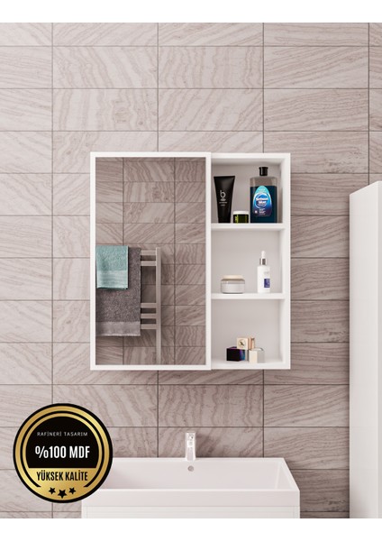 Rafineri Tek Kapaklı Aynalı Banyo Dolabı Mdf fiyatları