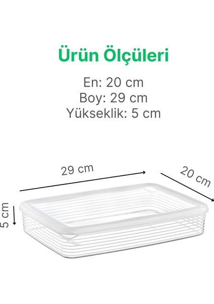 Grimor Life 4 Adet Buzdolabı Düzenleyici Saklama Kabı Seti