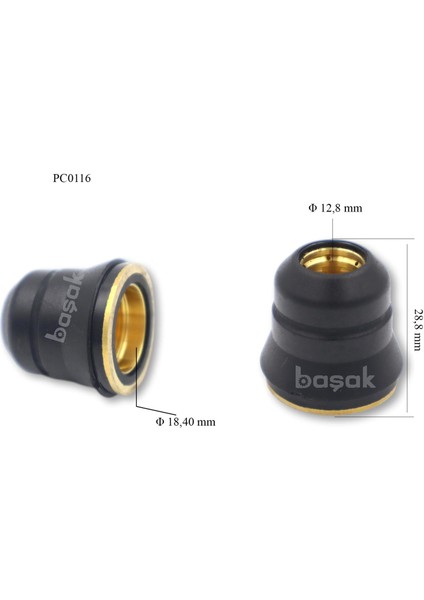 PC0116 S25-S45-PT40 Plazma Kesim Nozulu L:28 mm Trafimet