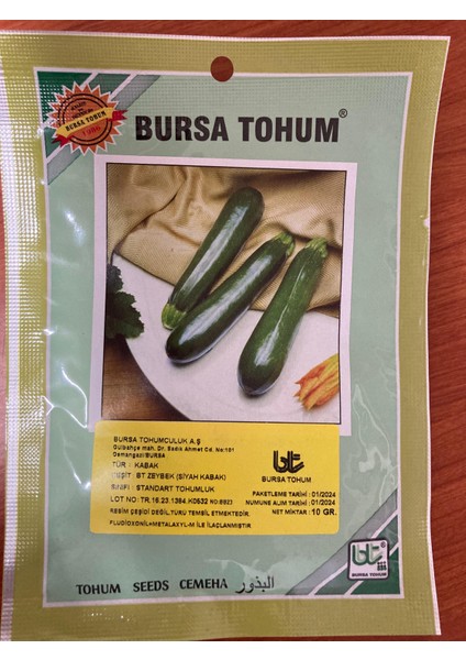 Bursa Tohum Zeybek Siyah Kabak Tohumu 10 Gr