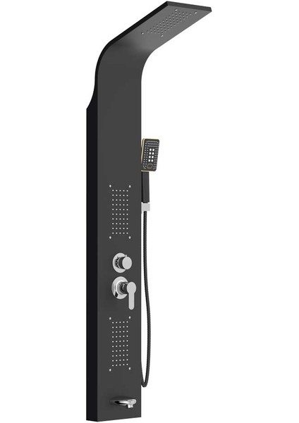 Panel Duş Paslanmaz Siyah