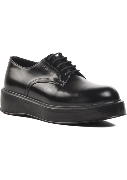 Premium 2128 Siyah Geniş Kalıp Deri Erkek Klasik Ayakkabı