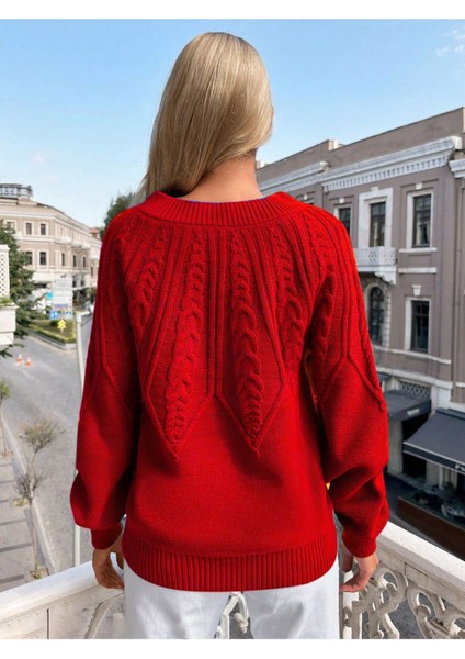 Saç Örgülü Bisiklet Yaka Italyan Kol Triko Kazak fiyatları