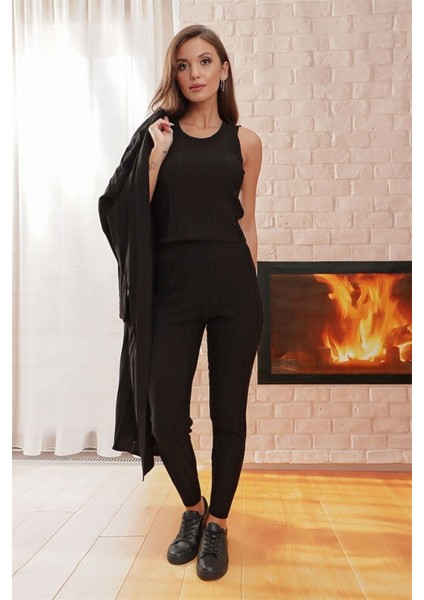 Hırka Kolsuz Bisiklet Yaka Bluz Tayt Model Pantolon