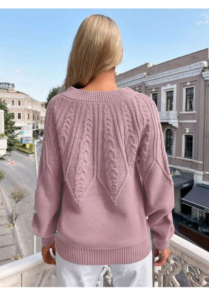 Saç Örgülü Bisiklet Yaka Italyan Kol Triko Kazak fiyatları