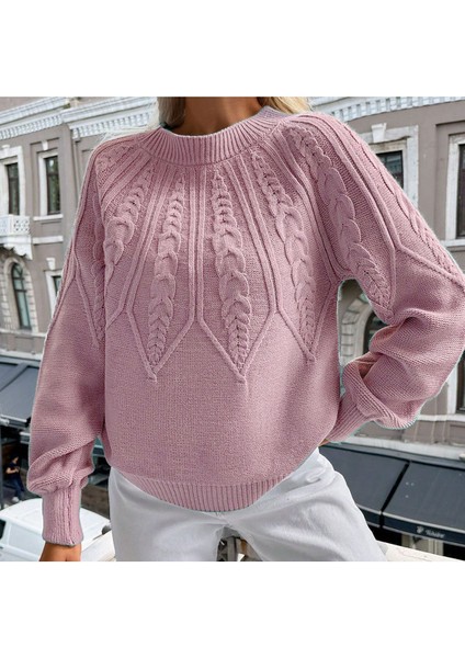 Saç Örgülü Bisiklet Yaka Italyan Kol Triko Kazak fırsatları