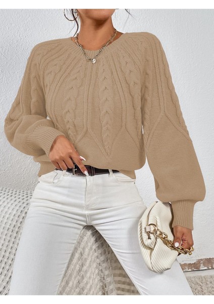 Saç Örgülü Bisiklet Yaka Italyan Kol Triko Taş Kazak fiyatları