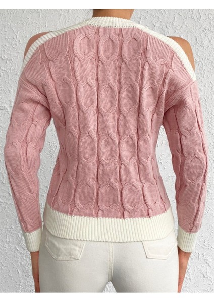 Bisiklet Yaka Yuvarlak Yaka Omuz Dekolteli Renk Detaylı Kısa Crop Saç Örgülü Rahat Kalıp Esnek Dokul modelleri