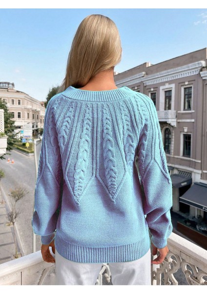 Saç Örgülü Bisiklet Yaka Italyan Kol Triko Kazak modelleri