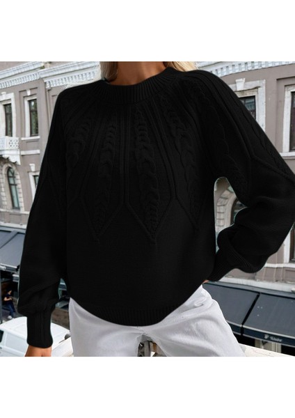 Saç Örgülü Bisiklet Yaka Italyan Kol Triko Kazak modelleri