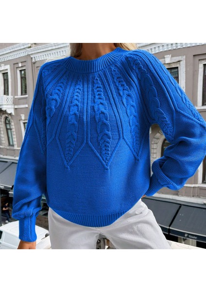 Saç Örgülü Bisiklet Yaka Italyan Kol Triko Kazak modelleri