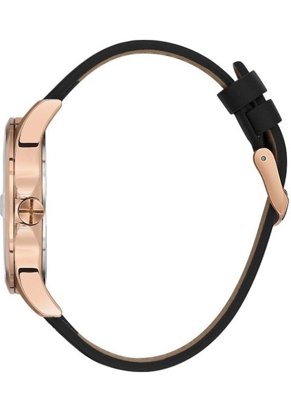 DK.1.13659-5 Deri Kordonlu Siyah Erkek Kol Saati fiyatları