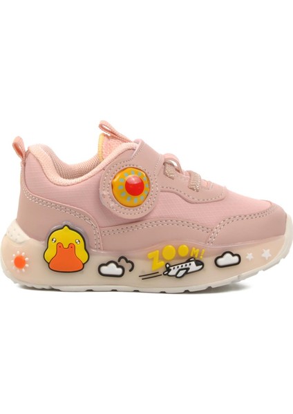 1739-B Pudra Unisex Cırtlı Çocuk Sneaker