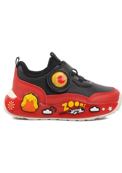 1739-B Siyah-Kırmızı Unisex Çocuk Cırtlı Sneaker fiyatları