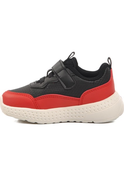 1739-B Siyah-Kırmızı Unisex Çocuk Cırtlı Sneaker modelleri