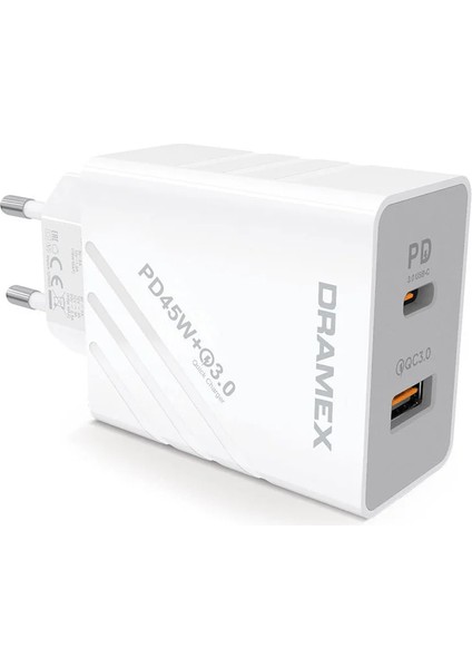 DPQ45B Platınum Usb+Type-C Dual Port Pd 45W Süper Hızlı Şarj Adaptörü