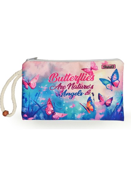 Kelebek Desenli Kalem Kutusu Yıkanabilir Bez Kalemlik fırsatları