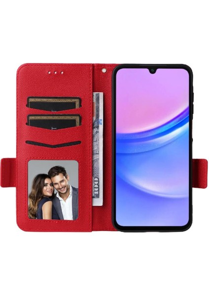 Samsung Galaxy A16 Için Flip Case Yan Toka Manyetik Cüzdan Kart Yuvaları Pu (Yurt Dışından) indirimleri