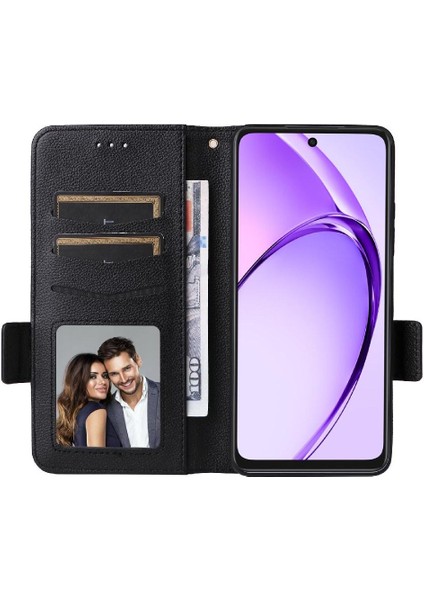 Oppo A3 4g Için Flip Case/5g Manyetik Pu Deri Yan Toka Kart Yuvaları (Yurt Dışından)