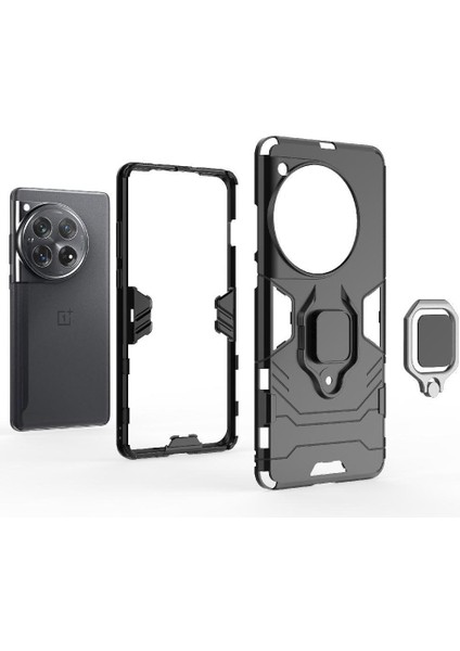 Oneplus 12 Askeri Sınıf Koruma Için Halka Araba Montaj Kickstand Durumda (Yurt Dışından)
