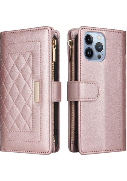 IPhone 13 Için Flip Case Pro Max Kayış Kart Yuvaları Cüzdan Darbeye (Yurt Dışından)