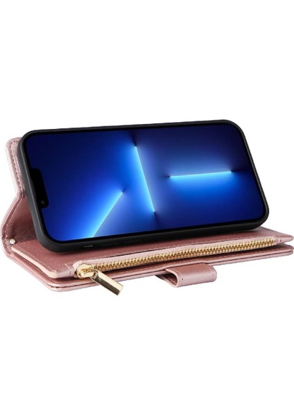 IPhone 13 Için Flip Case Pro Max Kayış Kart Yuvaları Cüzdan Darbeye (Yurt Dışından)