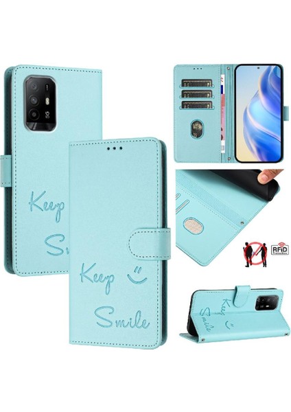 Oppo A95 4G/A95 4g Rfıd Engelleme Kapak Kapak Kart Tutucu Cüzdan Pu (Yurt Dışından)