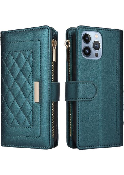 IPhone 13 Için Flip Case Pro Max Kayış Kart Yuvaları Cüzdan Darbeye (Yurt Dışından)