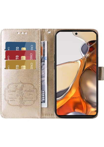 Xiaomi 11T/11T Pro Çiçek Flip Deri Kart Yuvaları Için Flip Case (Yurt Dışından) modelleri