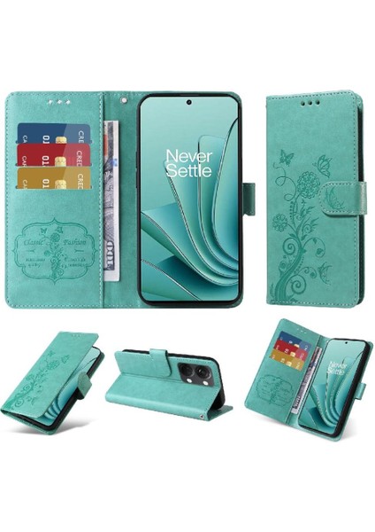 Oneplus Ace 2V Cardyuvaları Flip Çiçek Deri Için Flip Case (Yurt Dışından)