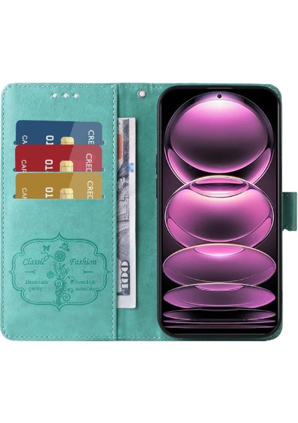 Xiaomi Redmi Not 12 Için Flip Case Pro Artı Flip Kart Yuvaları Deri Çiçek (Yurt Dışından) fırsatları