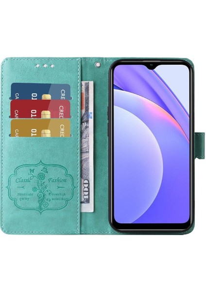 Xiaomi Redmi Not 9 Için Flip Case 4g Deri Kart Yuvaları Flip Çiçek (Yurt Dışından)